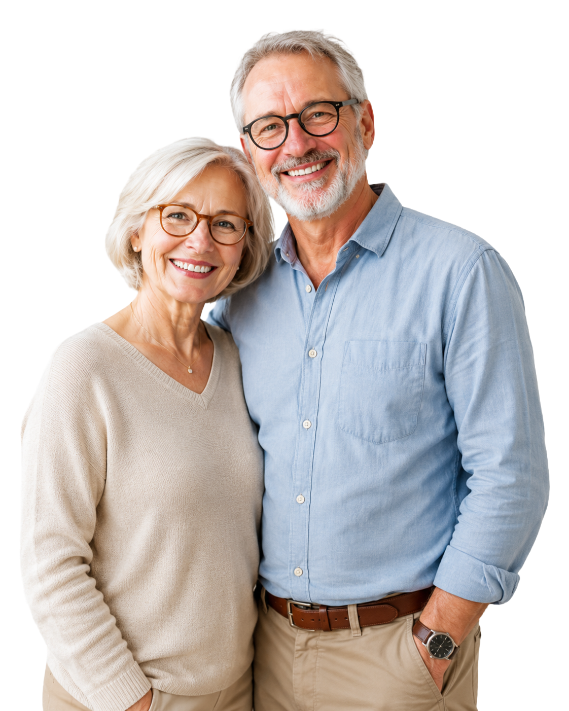 Couple senior comparant une mutuelle santé